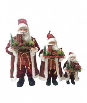 standing santa clause dolls with gifts on hands family set 30cm, 45cm, 60cm, 80cm, 100cm, 120cm