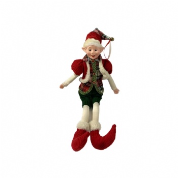 Christmas elf figure with adjustable sit/stand legs 45cm